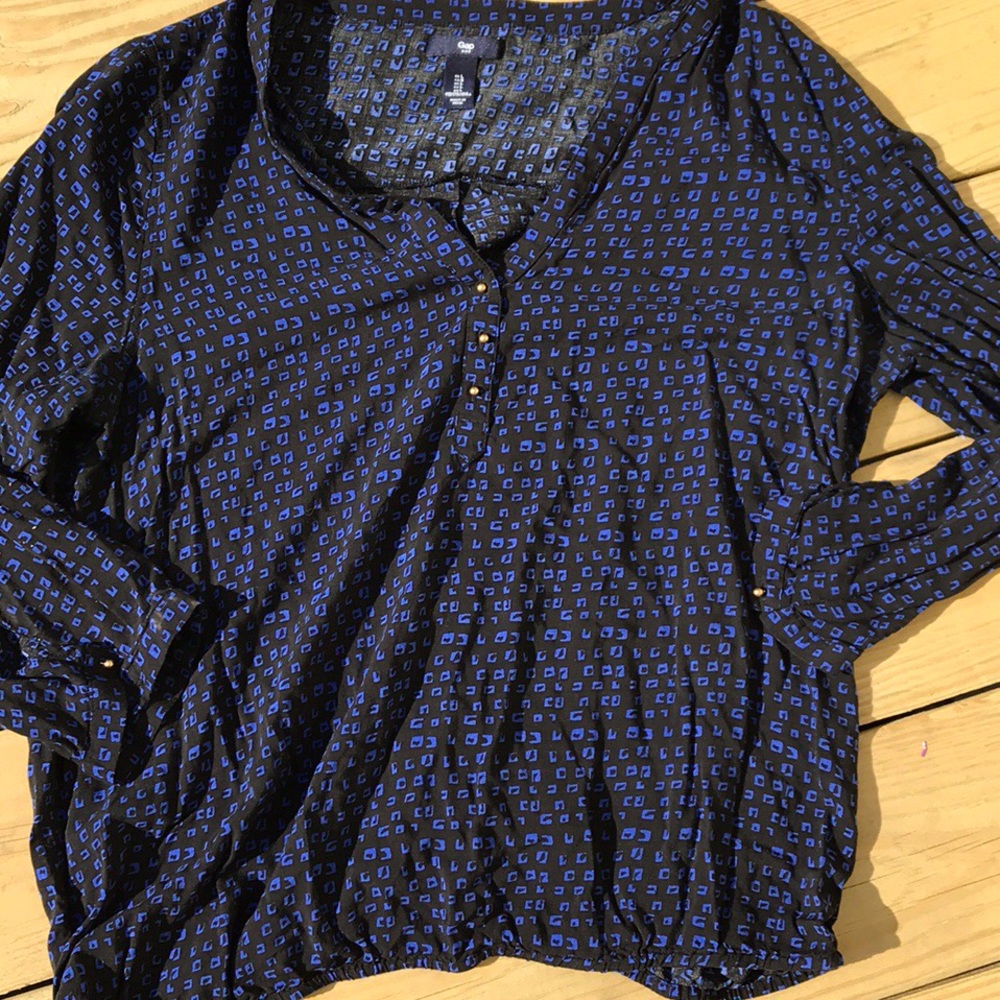 ❤️5/35$❤️ Gap BOHO print semi sheer Blouse